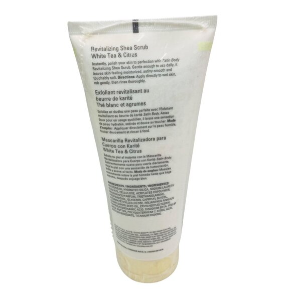 Mary Kay Satin Body Revitalizing Shea Scrub White Tea & Citrus 6.5 Oz Tube - Picture 2 of 2
